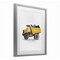 Stupell Industries Working Trucks Dump Vehicle Framed Print Under Glass, design by Christine Simpson Art
